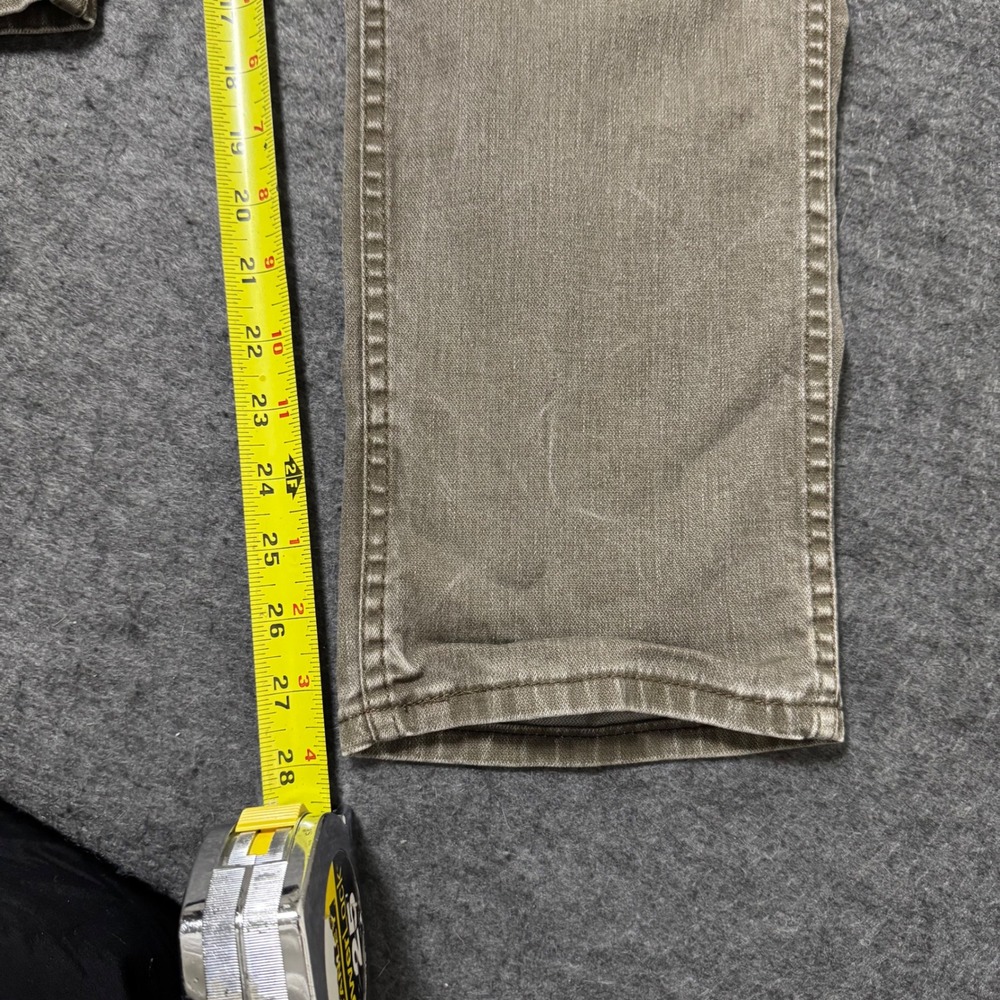 Levis 511 Slim Fit Jeans Mens 34x30 (33x28) Olive Green Stretch Denim Pants - Picture 10 of 11